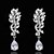 cheap Earrings-Vintage Women&#039;s  Earrings Zircon Diamond  Silver Earring For Wedding Bridal