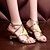 halpa Naisten sandaalit-Naisten Kengät Nahka Kesä Kaksiosainen pohja Ruseteilla Soljilla varten Kausaliteetti Juhlat Puku Kultainen