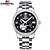 cheap Mechanical Watches-Carnival Men&#039;s Skeleton Watch Hollow Engraving Automatic self-winding Stainless Steel Band White