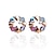 cheap Earrings-Women&#039;s Crystal Stud Earrings - Crystal, Rhinestone, Gold Plated Flower Luxury Rainbow For Party / Daily / Casual