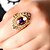 זול Fashion Ring-בגדי ריקוד נשים טבעת הצהרה צבע מסך מצופה כסף נשים אופנתי Party תכשיטים סוליטר