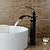 abordables Classiques-robinet de lavabo - cascade bronze huilé central mitigeur monotroubath taps / laiton