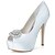 abordables Zapatos de boda-Mujer Zapatos Satén Primavera / Verano Confort Tacones Tacón Stiletto Rojo / Azul / Marfil / Boda / Fiesta y Noche