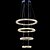 cheap Circle Design-4 Rings 80 cm Crystal LED Chandelier Gold Pendant Light Metal Electroplated Modern Contemporary 110-120V 220-240V