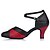 cheap Ballroom Shoes &amp; Modern Dance Shoes-Women&#039;s Latin Shoes Leather Heel Buckle Stiletto Heel Customizable Dance Shoes Black and Red / Indoor