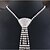 رخيصةأون قلادات-Women&#039;s Statement Necklace Long Necklace Tassel Fringe Long Ladies Tassel Silver Plated Imitation Diamond White Necklace Jewelry For