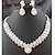 cheap Jewelry Sets-Jewelry Set Pendant Necklace For Women&#039;s Crystal Party Special Occasion Anniversary Gemstone &amp; Crystal Cubic Zirconia Silver Plated Tassel Fringe Pear Cut Drop / Imitation Diamond / Birthday / Gift
