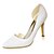 billige Højhælede sko til kvinder-Sort / Elfenbensfarvet / Hvid - Dame - Bryllup Sko - Bryllup / Fest/aften - høje hæle - Spids tå