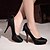 cheap Women&#039;s Heels-Women&#039;s Wedding Shoes Heels / Platform / Closed Toe Heels Wedding / Party &amp; Evening / Dress Black /White / Champagne