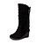 abordables Botas de mujer-Mujer Botas Tacón Cuña Dedo redondo Cremallera / Borla Vellón Mitad de Gemelo Confort / Botas de nieve Paseo Otoño / Invierno Negro / Verde / Rojo / EU40