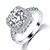 billiga Moderingar-Dam Diamant Statement Ring Runda damer Mode Brudkläder Zircon Kubisk Zirkoniumoxid Legering Moderingar Smycken Silver / Brun Till Bröllop Party Dagligen Casual 6 / 7 / 8 / 9