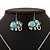 cheap Turquoise Jewelry Sets-Turquoise Jewelry Set Elephant Animal Turquoise Earrings Jewelry Green For Daily Casual / Necklace
