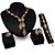 baratos Conjunto de Bijuteria-Jewelry Set Statement Ladies Tassel Vintage Party Link / Chain Cubic Zirconia Imitation Diamond Earrings Jewelry Gold For / Necklace