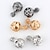 cheap Earrings-Women&#039;s Stud Earrings Double Sided Earrings Jewelry Golden / Black / Silver For Party Wedding Casual Daily