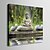 billige Kanvas-vægure-e-home® sten buddha ur i lærred 1 stk