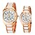 cheap Fashion Watches-Men&#039;s Women&#039;s Couple&#039;s Wrist Watch Quartz White Hot Sale Analog Charm Fashion Dress Watch - Gold / White