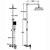 cheap Shower Faucets-Shower System Set - Rainfall Contemporary Chrome Wall Mounted Ceramic Valve Bath Shower Mixer Taps / Brass