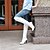 cheap Women&#039;s Boots-Women&#039;s Knee High Boots Stiletto Heel Zipper Leatherette 35.56-40.64 cm / &gt;50.8 cm / Knee High Boots Fall / Winter Black