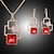 Χαμηλού Κόστους Θρησκευτικά Κοσμήματα-Κοσμήματα Σετ - Cubic Zirconia, Με Επίστρωση Ροζ Χρυσού, Προσομειωμένο διαμάντι Cruce Πάρτι Περιλαμβάνω Κόκκινο Για / Cercei / Κολιέ