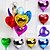 baratos Balões-18 &quot;10pcs / set misto cores aleatórias amor filme placa de alumínio balão / balões em forma de coração decoração do casamento ballon