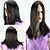 cheap Synthetic Trendy Wigs-Women&#039;s Fashionable Long Straight Dark Brown Bob Hair Wig