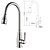 cheap Kitchen Faucets-Kitchen faucet - Single Handle One Hole Nickel Brushed Pull-out / ­Pull-down / Tall / ­High Arc Deck Mounted Traditional Kitchen Taps