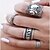 זול Fashion Ring-טבעת הצהרה אומן כסף סגסוגת פרח נשים בלתי שגרתי אסייתי מידה אחת One Size / בגדי ריקוד נשים