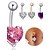 cheap Body Jewelry-Navel Ring / Belly Piercing Unique Design Fashion Women&#039;s Body Jewelry For Daily Casual Stainless Steel Heart