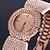 abordables Relojes de moda-Mujer Reloj de Moda Reloj de Cristal Pavé Cuarzo Cronógrafo La imitación de diamante Aleación Banda Elegantes Oro Rosa