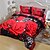 preiswerte 3D-Bettbezüge-Bettbezug-Sets floral 3D-Baumwoll-Reaktivdruck 3-teilige Bettwäsche-Sets floral / 200 / 3pcs (1 Bettbezug, 2 Shams)