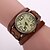 זול שעוני קוורץ-נשים קווארץ מינימליסטי רטרו וינטג &#039; שעון יד אנלוגי עמיד במים רצועת עור שעון