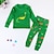 preiswerte Sets-Toddler Cartoon Daily Holiday Going out Print Long Sleeve Regular Regular Clothing Set Green