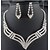 cheap Vip Deal-Rich Long Women&#039;s All Matching Luxury Silver Plated Necklace &amp; Earrings Jewelry Sets