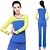 cheap Yoga Clothing-Women&#039;s Tracksuit Yoga Pants With Top Patchwork Patchwork Red Blue Pink Yoga Clothing Suit Long Sleeve Sport Activewear Quick Dry Breathable Compression Lightweight Materials Stretchy