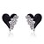 cheap Earrings-Women&#039;s Crystal Stud Earrings Heart Love Ladies Fashion Gold Plated Imitation Diamond Earrings Jewelry White / Black For Party Casual Daily