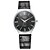 abordables Montre Classique Homme-Hommes Montre Bracelet Quartz Etanche Cuir Bande Noir Marron