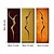 cheap Abstract Paintings-Oil Painting Hand Painted Vertical Panoramic Abstract Modern Stretched Canvas / Three Panels