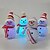 abordables Decoraciones navideñas-1pc enciende brillante nevado muñeco de nieve blanco cálido leds navidad navidad decoración al azar color
