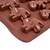 cheap Cake Molds-12 Hole Silicone Mold Chocolate Mousse Cake Baking Mold (Cute Dinosaurs)(Color Random)