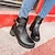 ieftine Ghete de Damă-Damă Pantofi Imitație de Piele Iarnă Primăvară Toamnă Cizme Plimbare Toc Îndesat Fermoar pentru Casual Alb Negru Rosu