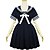 preiswerte Lolita Kleider-Classic Lolita Lolita Kleid Damen Japanisch Cosplay Kostüme Solide Kurzarm Kürzer Länge / Klassische / Traditionelle Lolita
