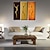 cheap Abstract Paintings-Oil Painting Hand Painted Vertical Panoramic Abstract Modern Stretched Canvas / Three Panels