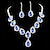abordables Conjuntos de joyas-Azul Regular Aretes Joyas Azul Para Boda Fiesta Ocasión especial Aniversario Cumpleaños Pedida / Regalo