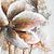 levne Olejomalby-Hang-malované olejomalba Ručně malované - Květinový / Botanický motiv Současný styl Obsahovat vnitřní rám / Reprodukce plátna