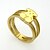 olcso Divatos gyűrű-Férfi Női Páros Band Ring Ezüst Aranyozott Rozsdamentes acél Arannyal bevont Esküvő Parti Napi Hétköznapi Jelmez ékszerek