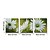 olcso Virág-/növénymintás festmények-Hang festett olajfestmény Kézzel festett - Virágos / Botanikus Modern Vászon / Három elem / Nyújtott vászon