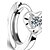 cheap Earrings-Women&#039;s Hoop Earrings Love Fashion Luxury Zircon Cubic Zirconia Silver Plated Heart Jewelry For
