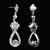 cheap Earrings-Silver Clear Cubic Zirconia Earrings Classic Jewelry Silver For Party