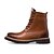 Χαμηλού Κόστους Ανδρικές Μπότες-Αντρικό Παπούτσια Δέρμα Άνοιξη Φθινόπωρο Χειμώνας Ανατομικό Μοντέρνες μπότες Μπότες Κορδόνια Για Causal Μαύρο Καφέ καφέ