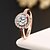 cheap Rings-Women&#039;s Statement Ring - Zircon, Cubic Zirconia, Rhinestone Fashion 6 / 7 / 8 / 9 Silver / Golden For Wedding Party Daily / Gold Plated / Diamond / Alloy